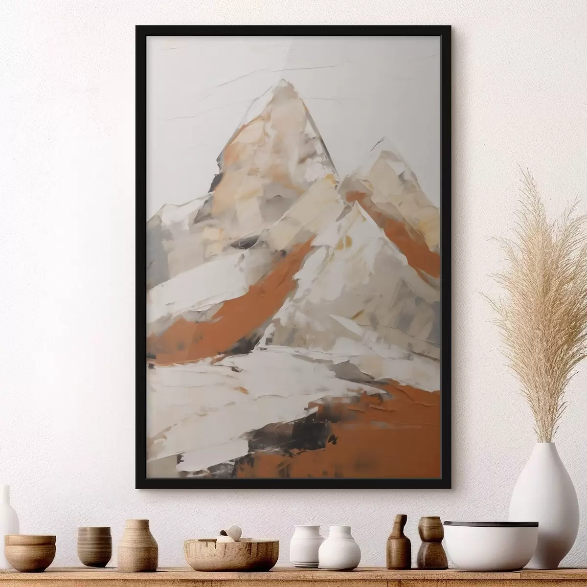 Poster Montagnes abstraites, imitation d'un tableau f51126