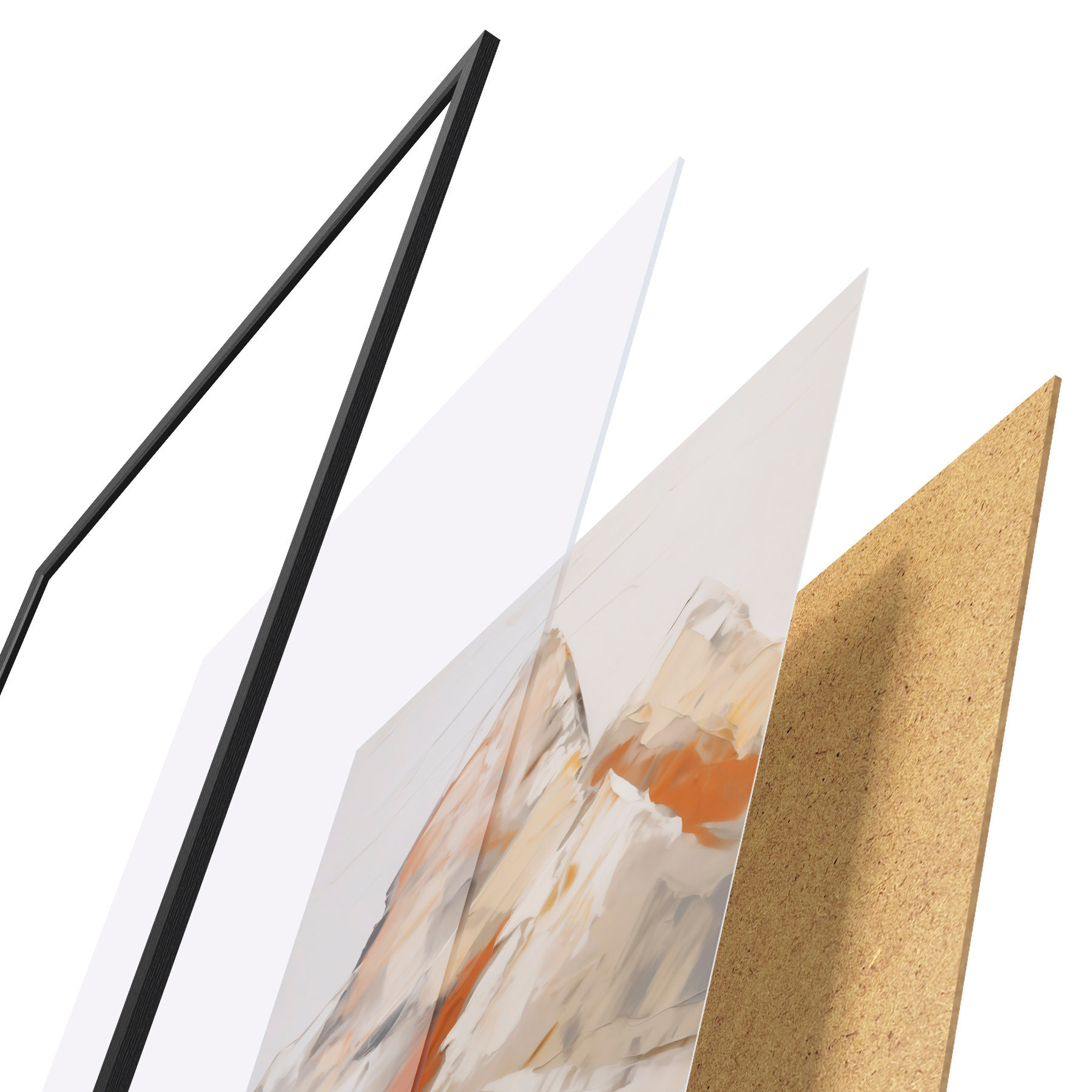Poster Montagnes abstraites, imitation d'un tableau f51126