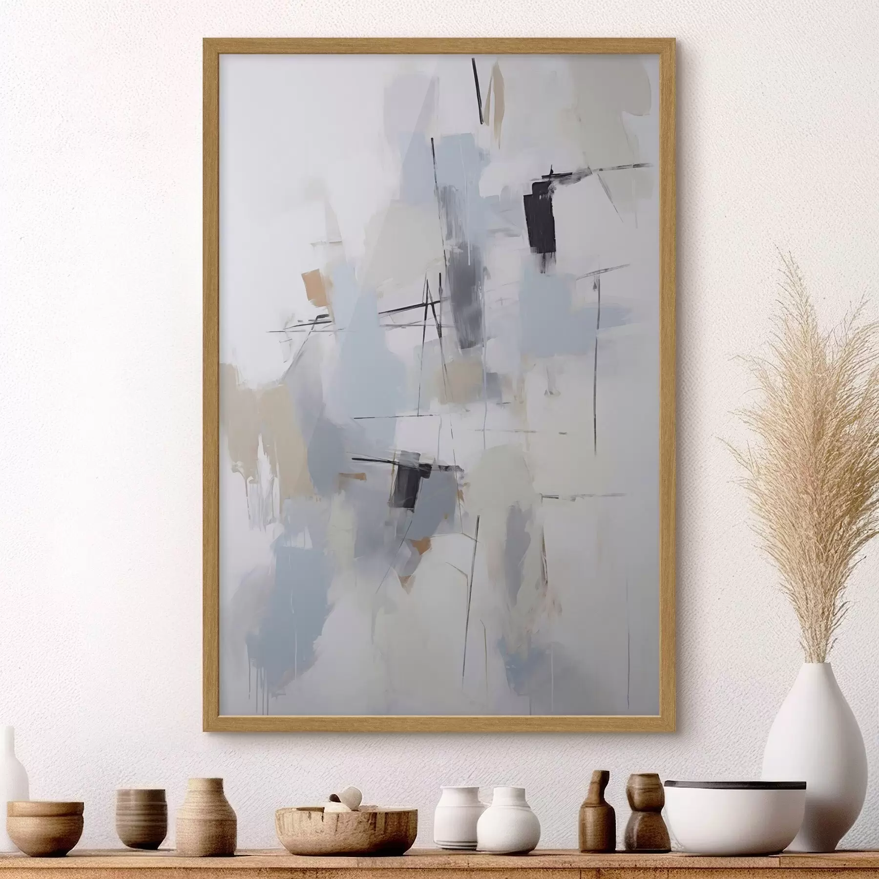Papier peint Abstraction chaotique, imitation de la peinture f51128