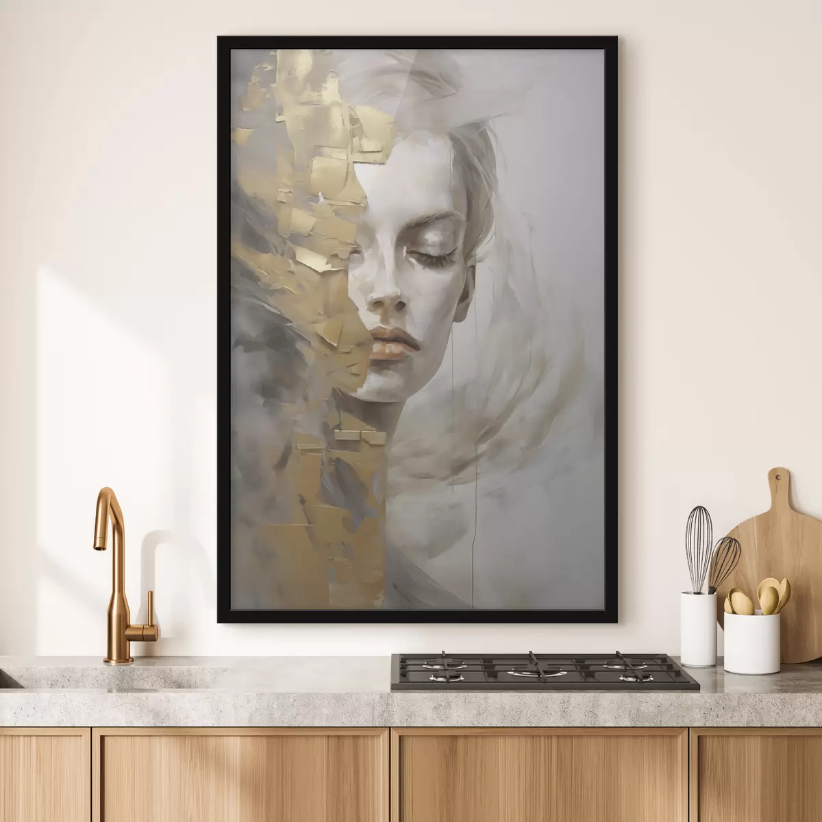Poster Portrait abstrait, imitation d'un tableau f51129
