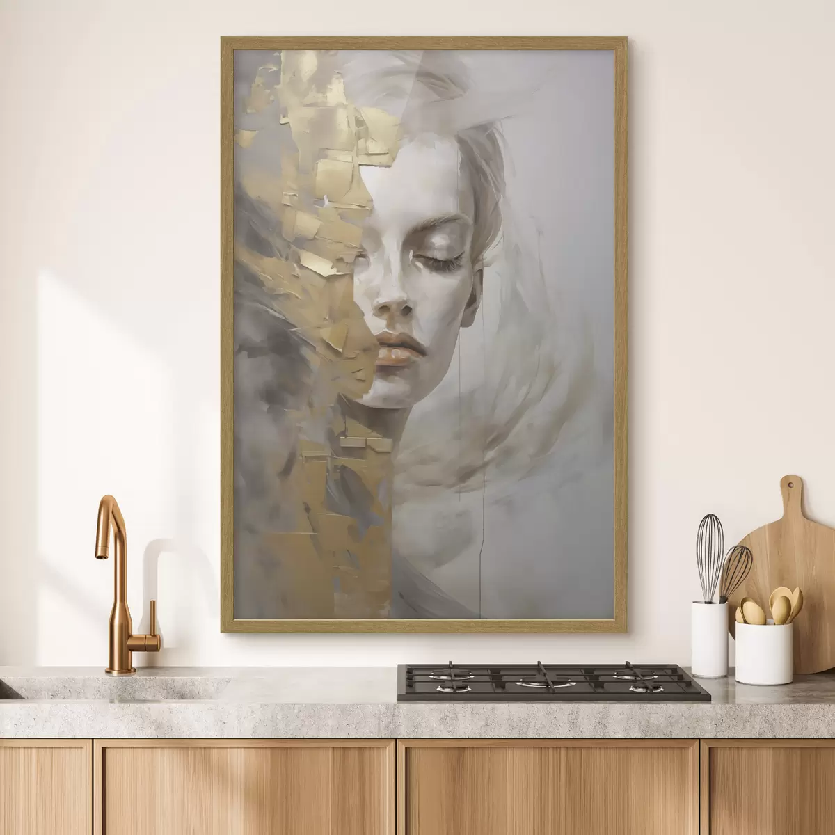 Poster Portrait abstrait, imitation d'un tableau f51129