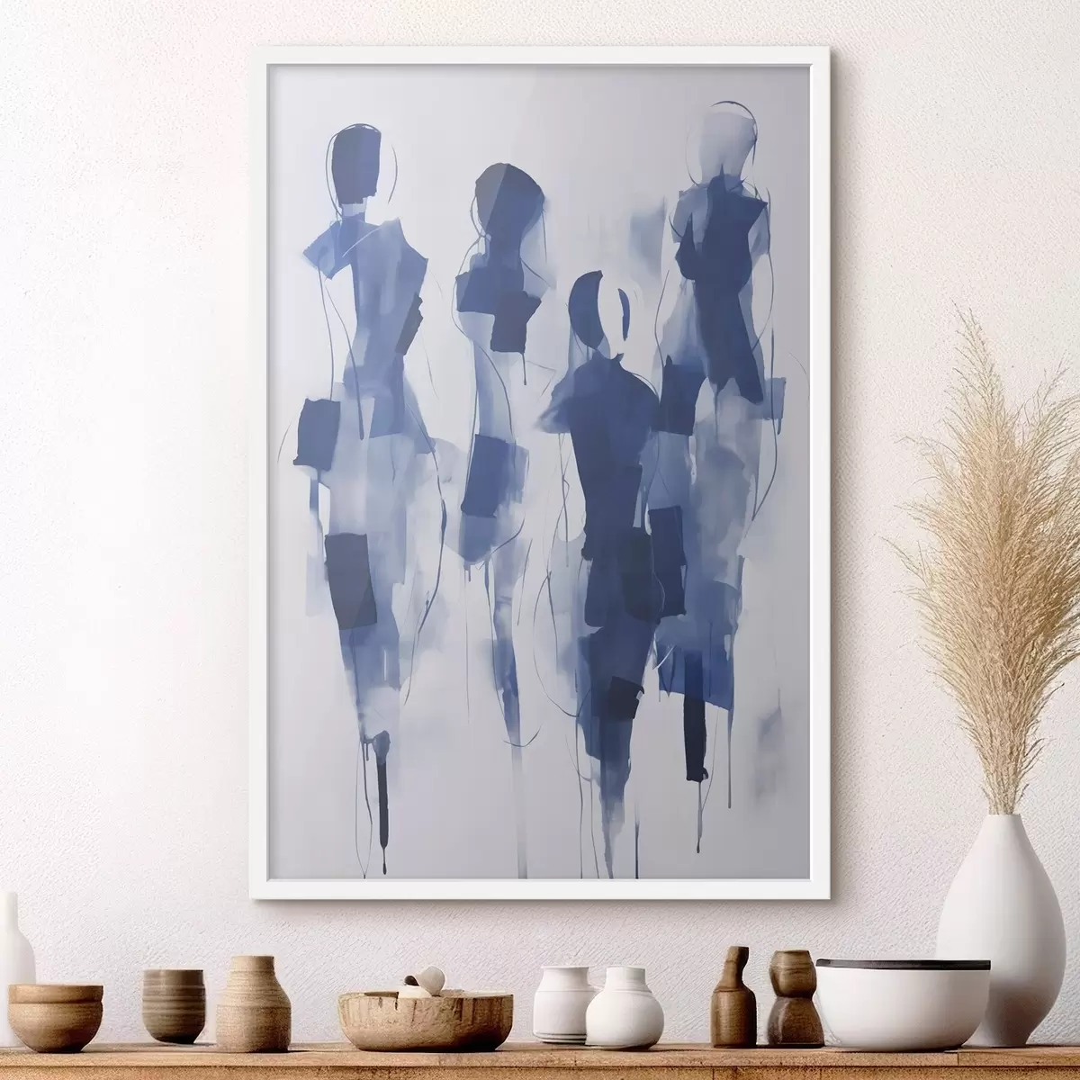 Poster Silhouettes abstraites, imitation de la peinture f51131