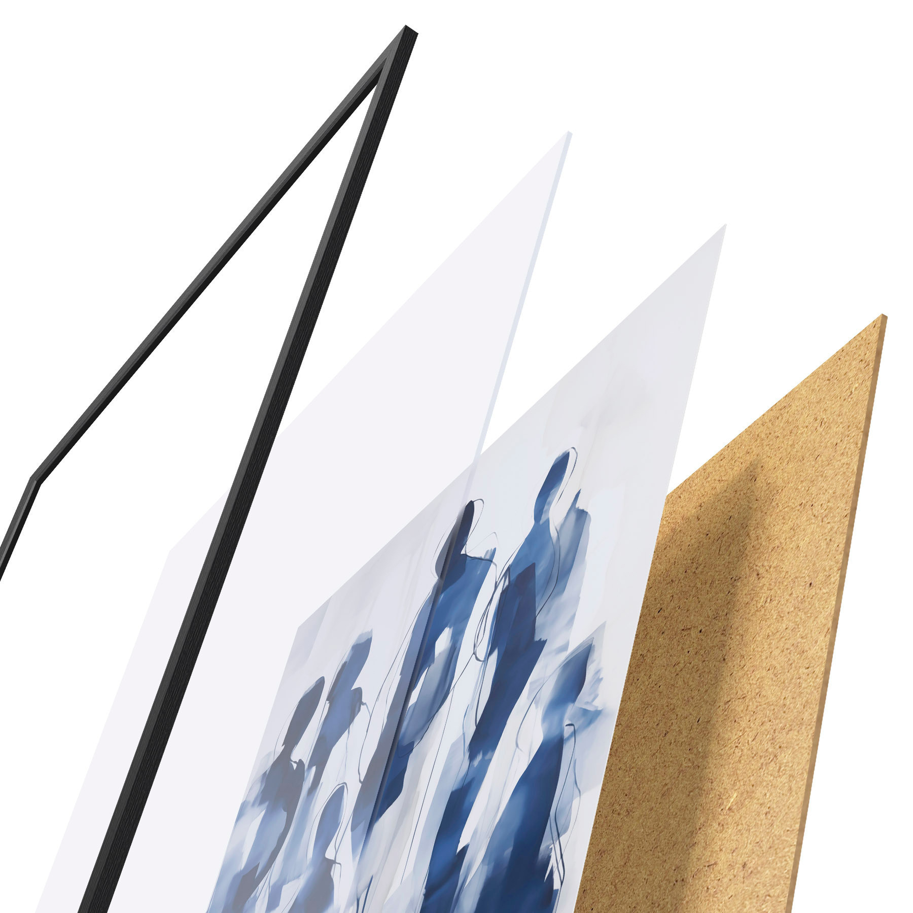 Poster Silhouettes, imitation de peinture f51132