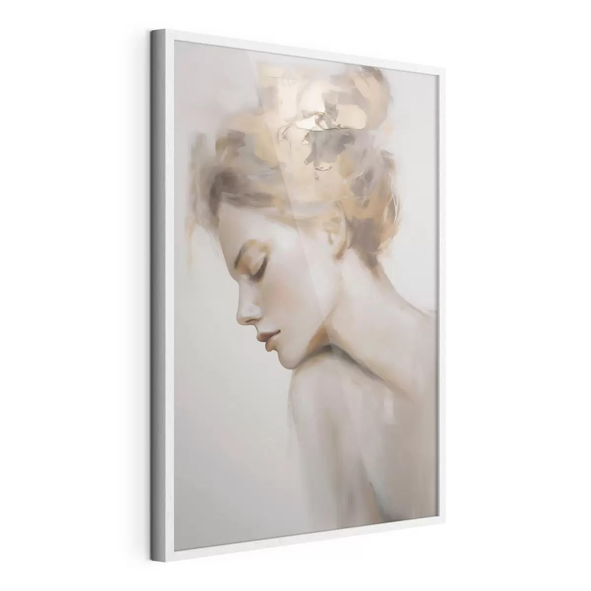Poster Portrait d'une jeune fille les yeux fermés f51133