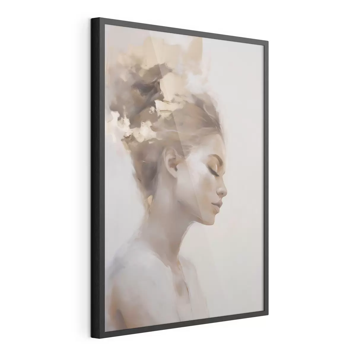 Poster Portrait de profil d'une jeune femme f51134