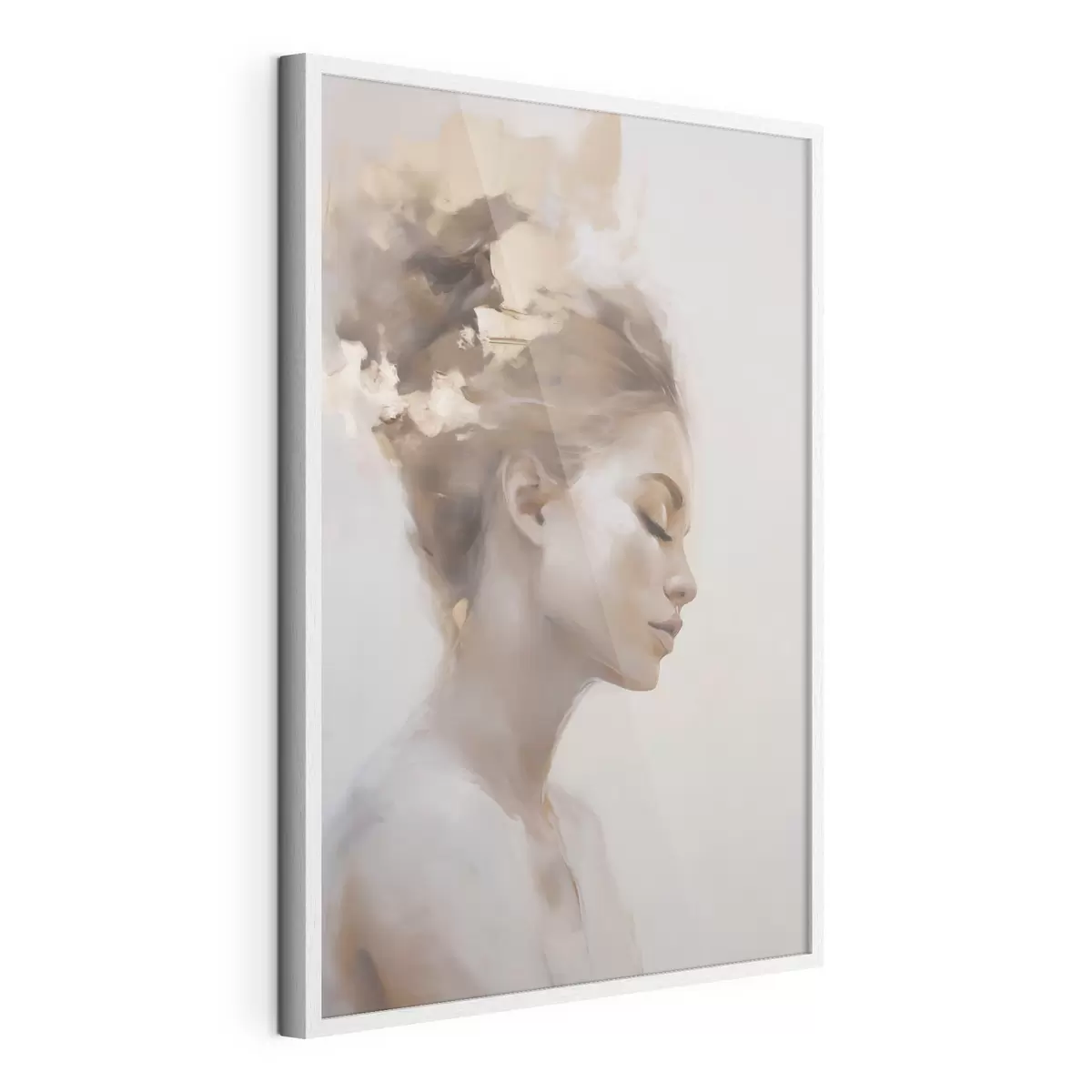 Poster Portrait de profil d'une jeune femme f51134