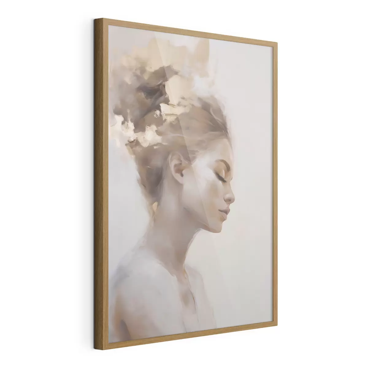 Poster Portrait de profil d'une jeune femme f51134