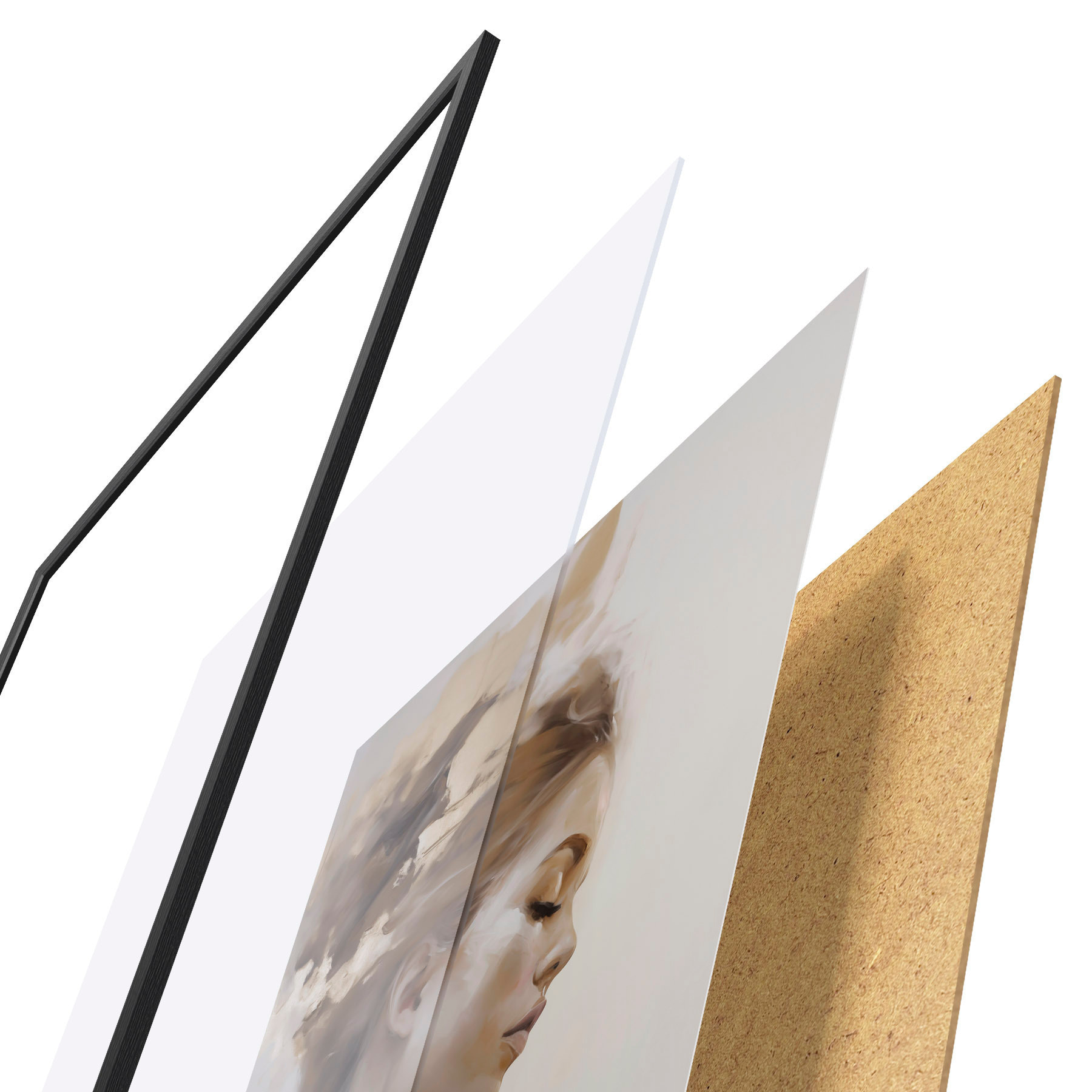 Poster Portrait de profil d'une jeune femme f51134
