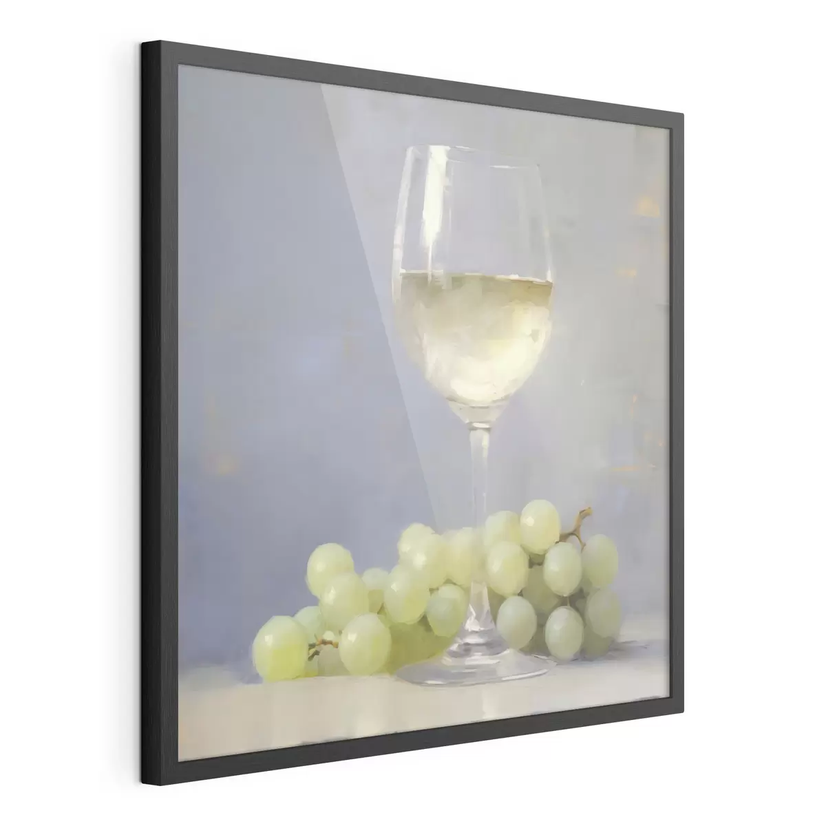 Poster Un verre de vin et des raisins, une reproduction d'un tableau f51136