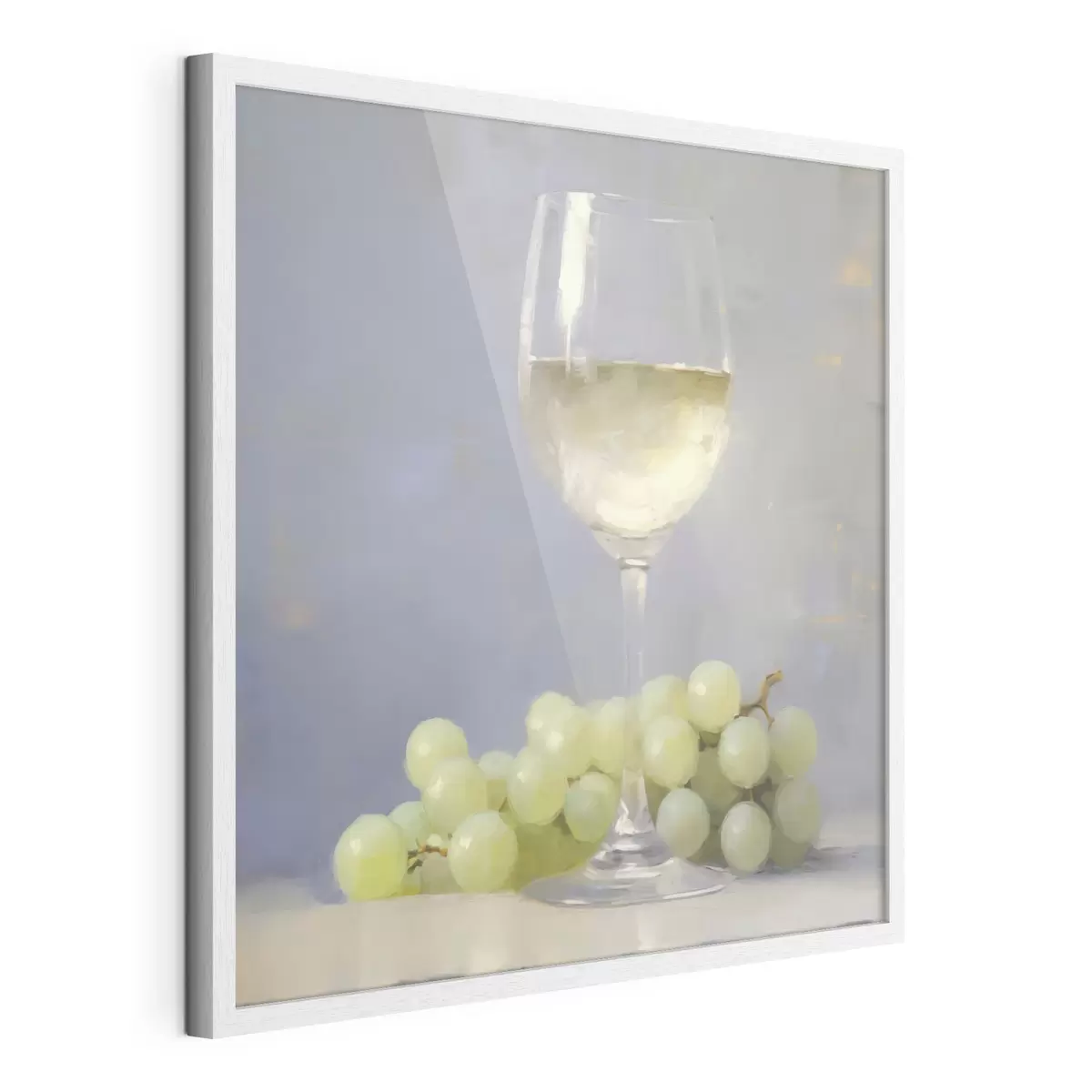 Poster Un verre de vin et des raisins, une reproduction d'un tableau f51136