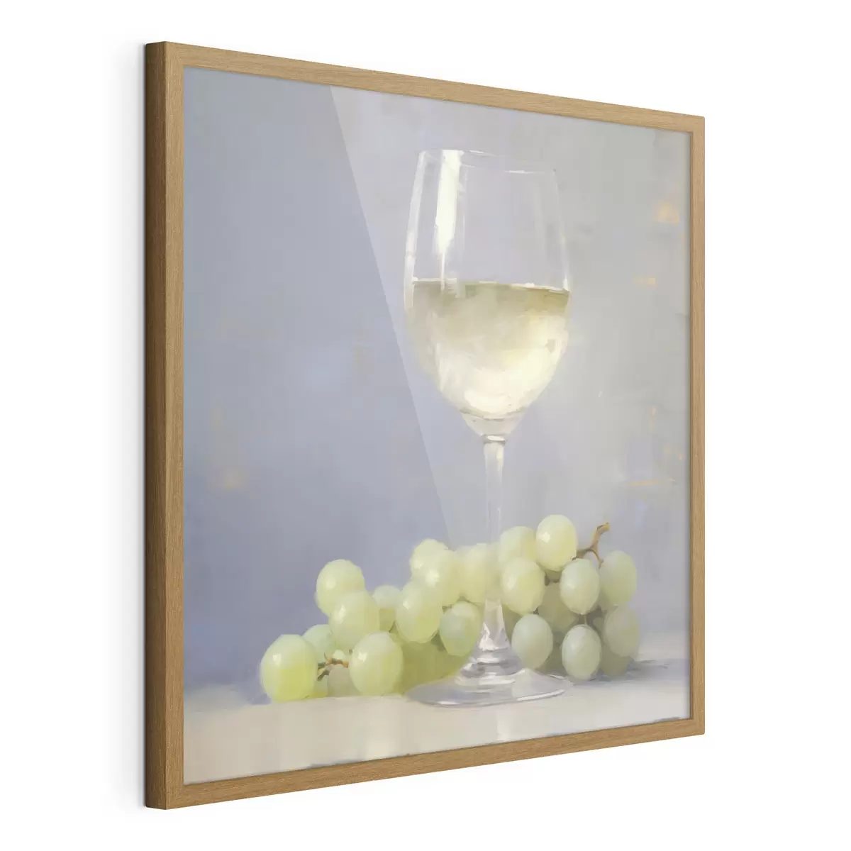 Poster Un verre de vin et des raisins, une reproduction d'un tableau f51136