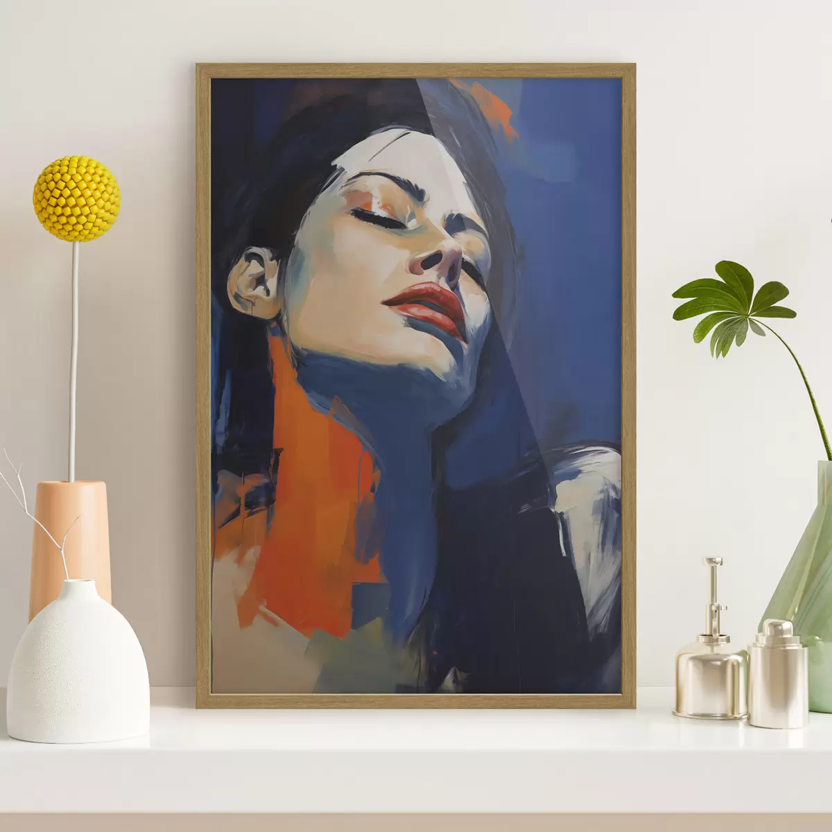 Poster Jeune fille endormie, imitation d'un tableau f51140