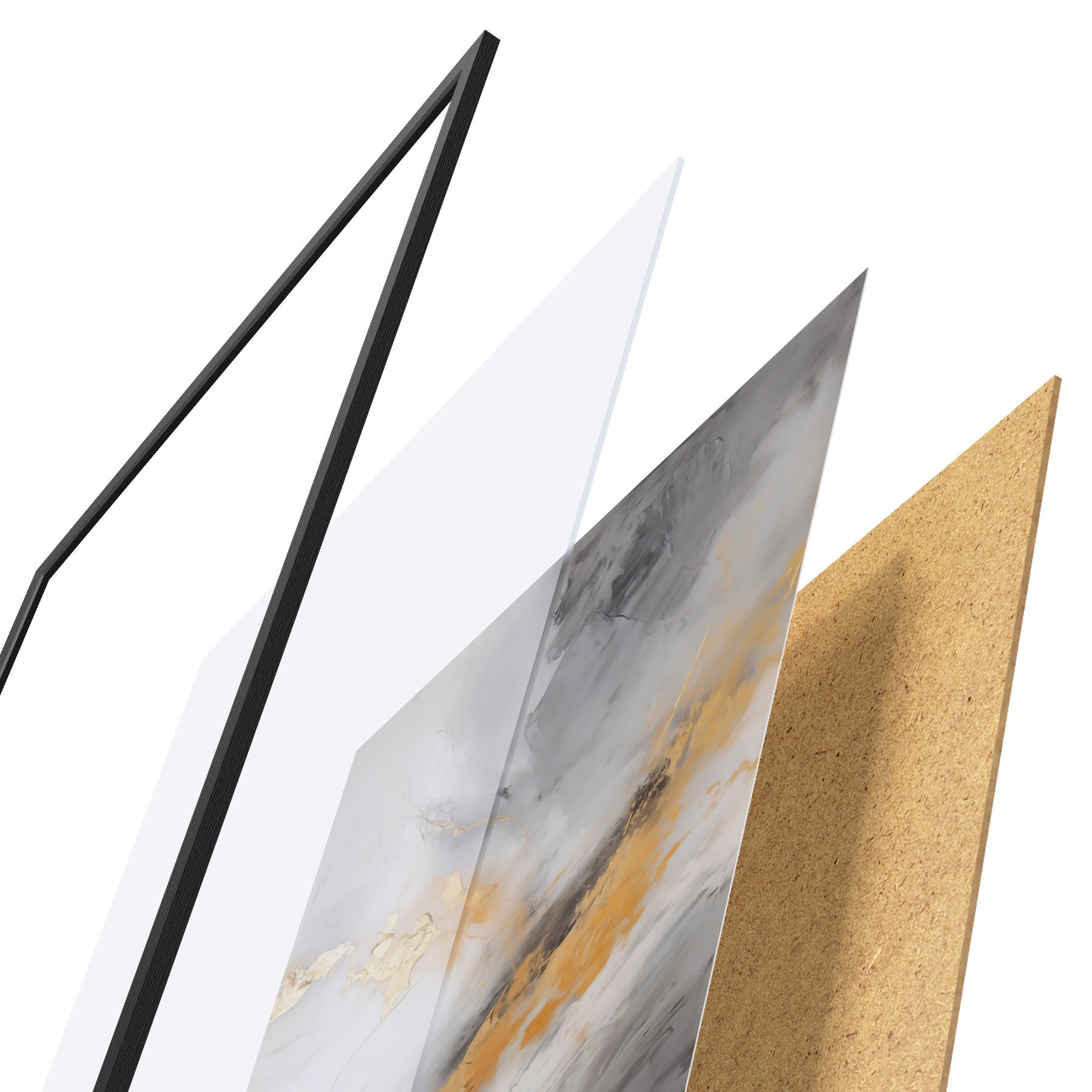 Poster Composition abstraite, imitation d'un tableau f51141
