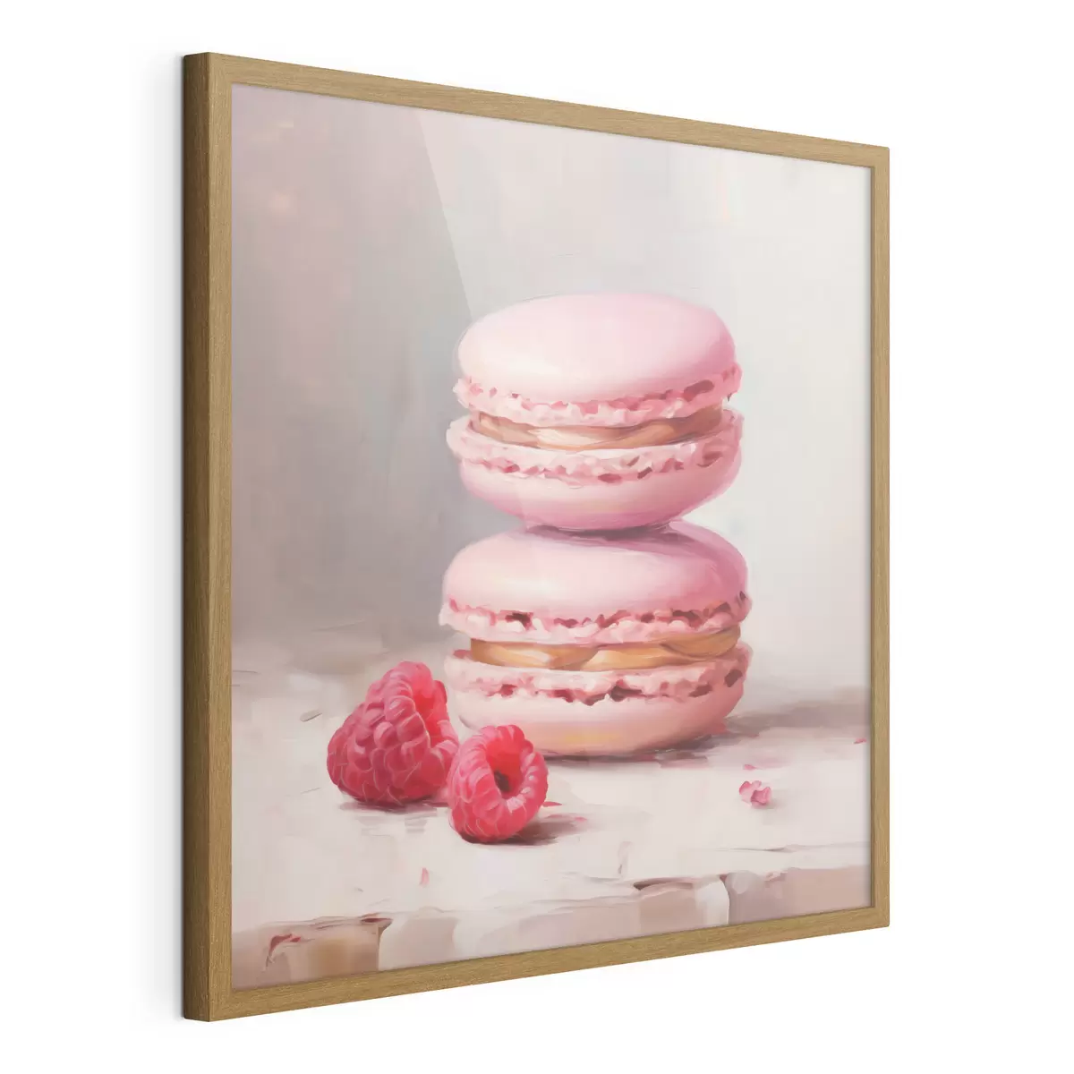 Poster Macarons et framboises, imitation d'un tableau f51144