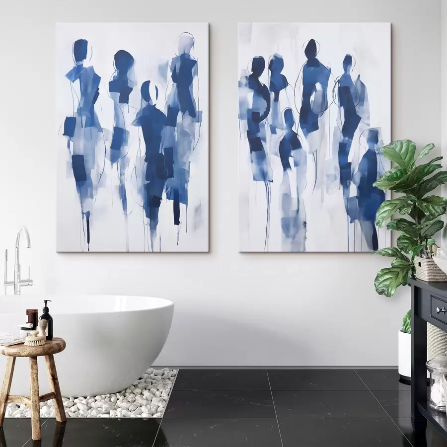 Tableau Silhouettes abstraites, imitation de la peinture m31097