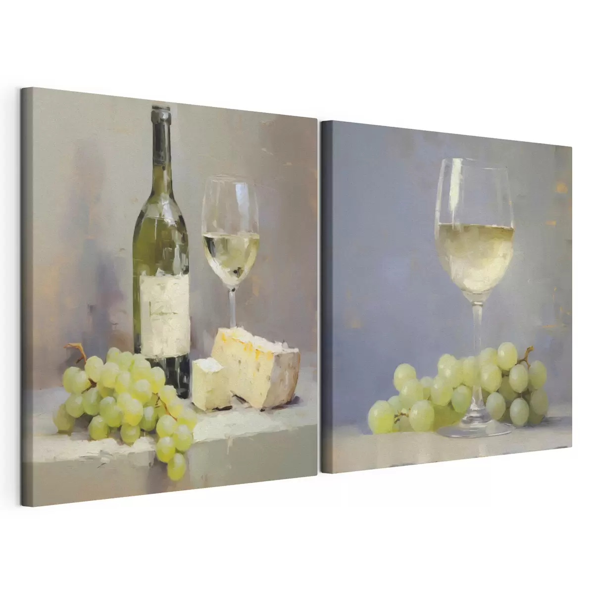 Tableau Vin et raisins, imitation d'un tableau m31099