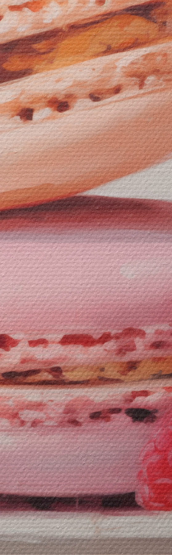 Tableau Macarons et framboises, imitation d'un tableau m31103