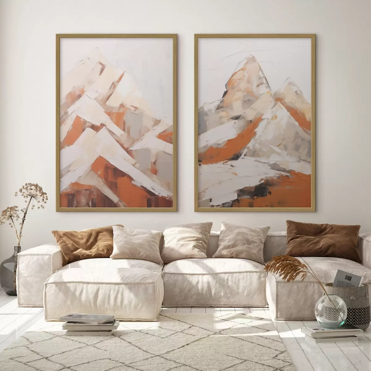 Poster Montagnes, imitation d'un tableau d31094