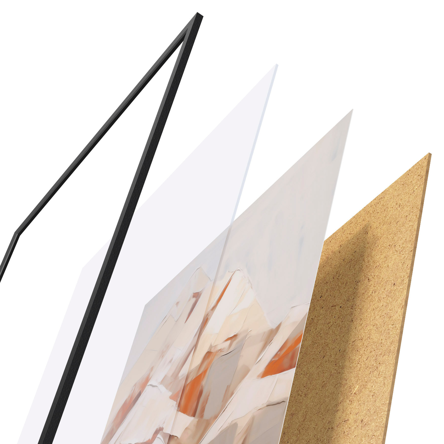 Poster Montagnes, imitation d'un tableau d31094