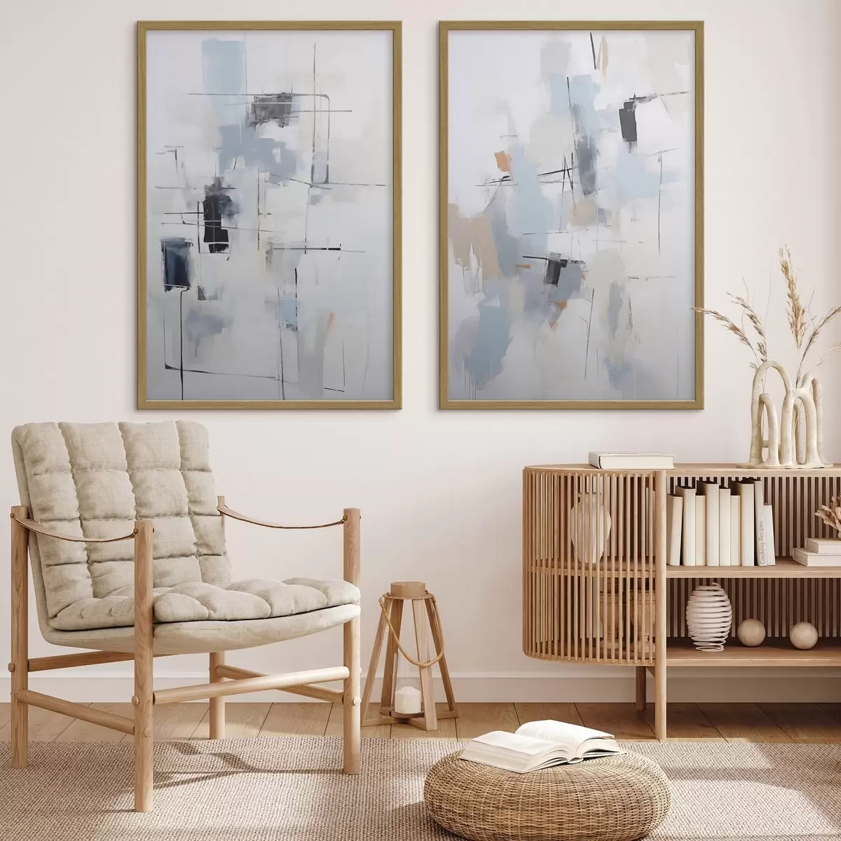 Poster Abstraction chaotique, imitation de la peinture d31095