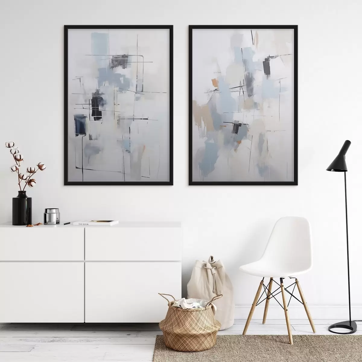 Poster Abstraction chaotique, imitation de la peinture d31095