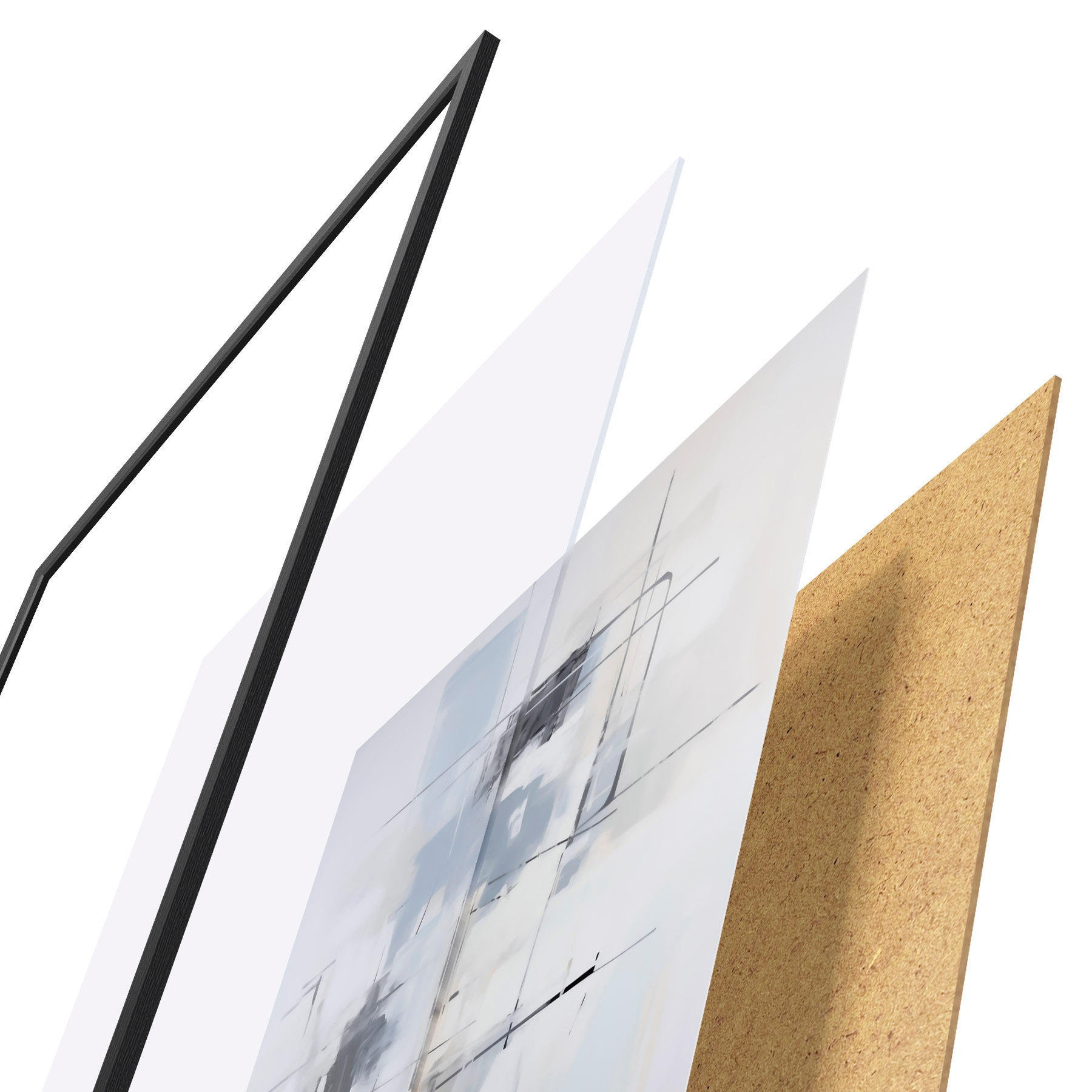 Poster Abstraction chaotique, imitation de la peinture d31095