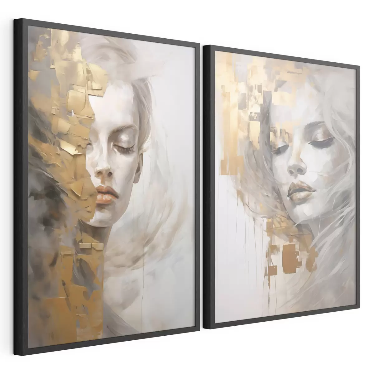 Poster Portrait abstrait, imitation d'un tableau d31096