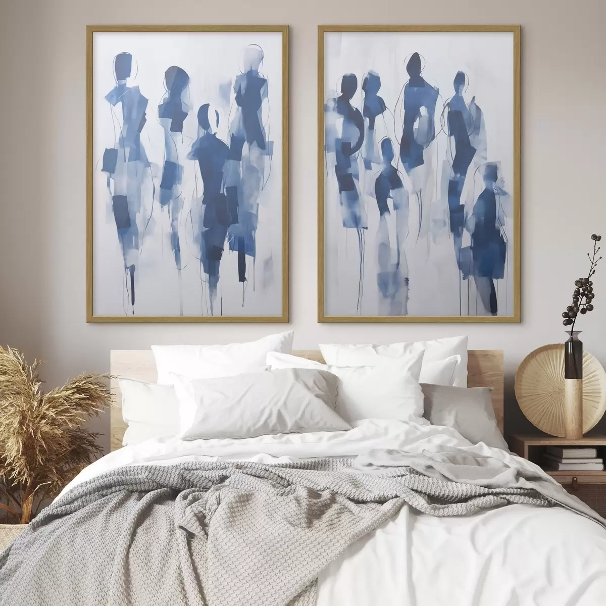 Poster Silhouettes abstraites, imitation de la peinture d31097