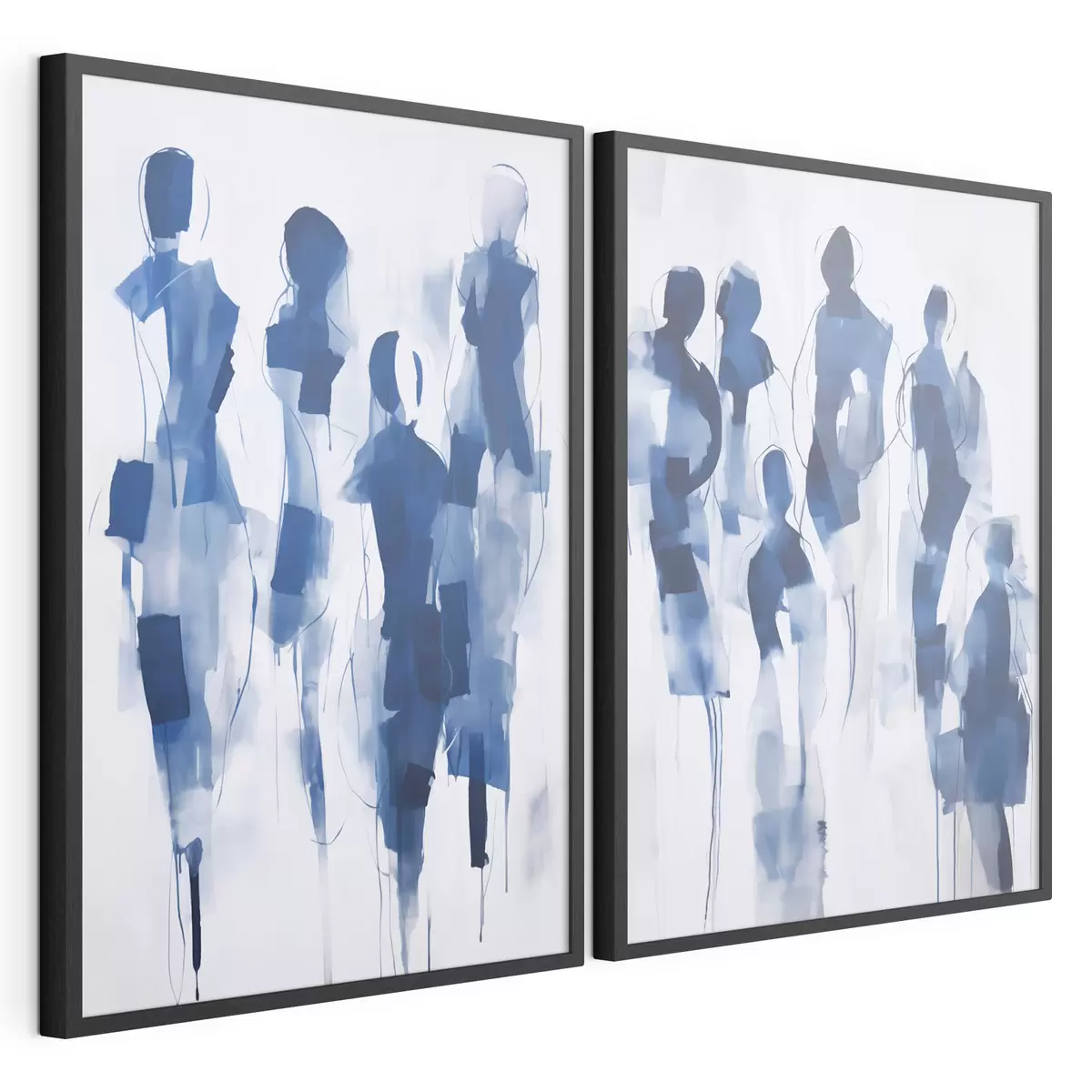 Poster Silhouettes abstraites, imitation de la peinture d31097
