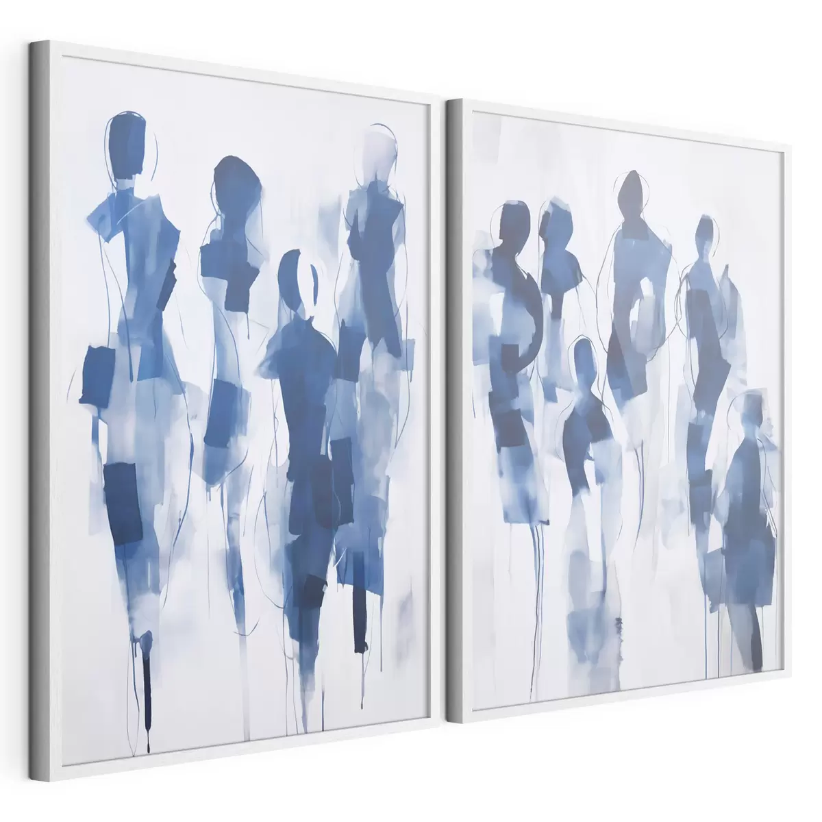 Poster Silhouettes abstraites, imitation de la peinture d31097