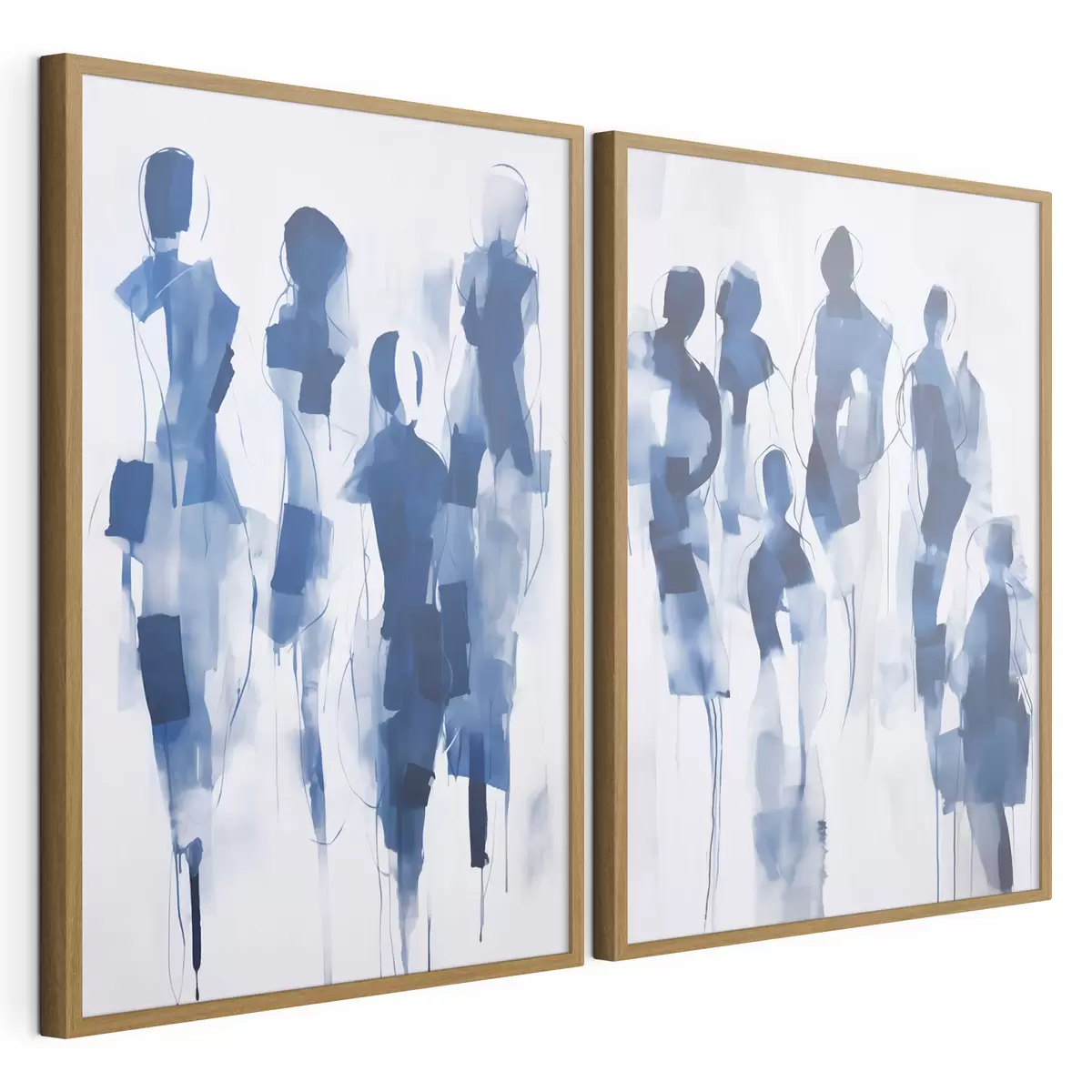 Poster Silhouettes abstraites, imitation de la peinture d31097