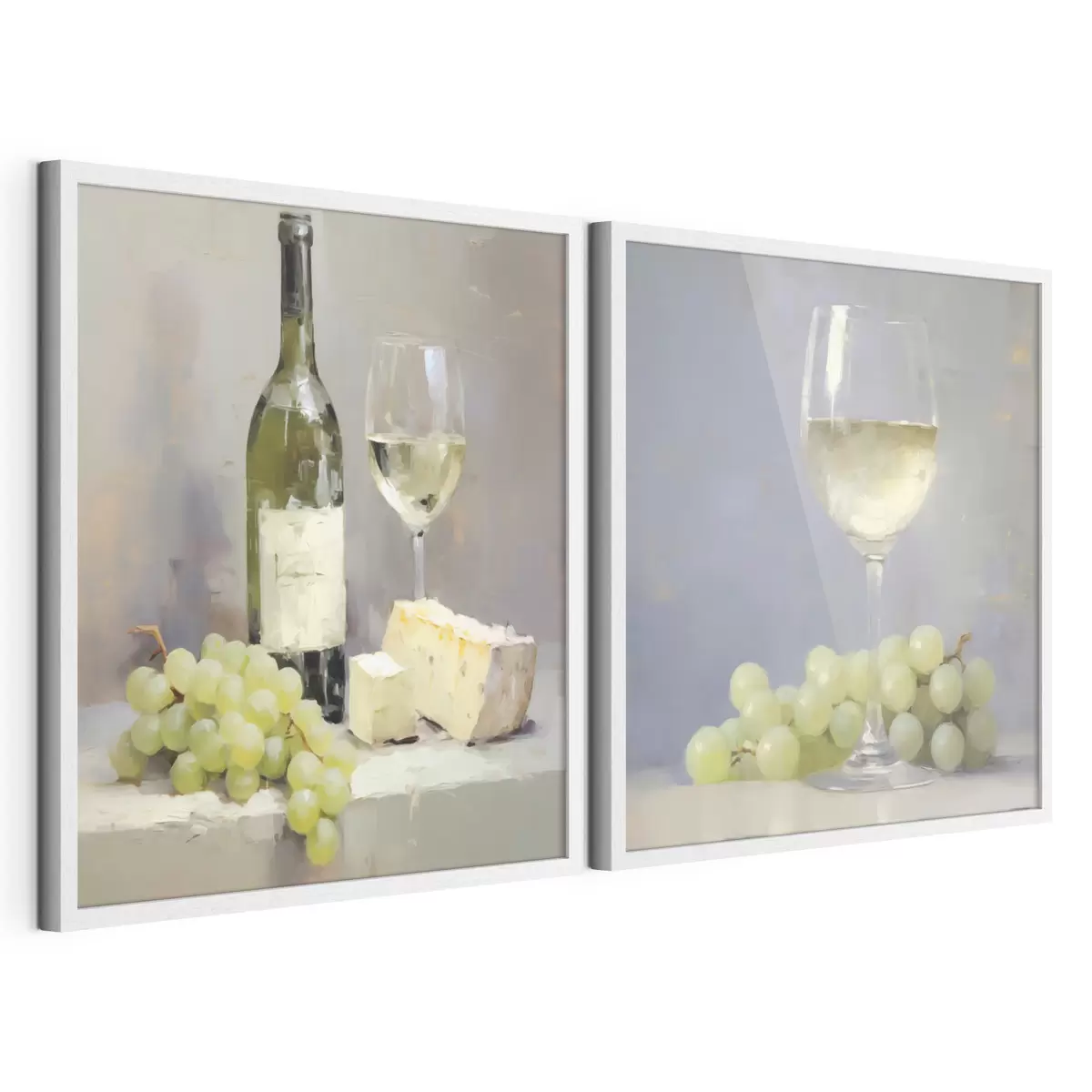 Poster Vin et raisins, imitation d'un tableau d31099