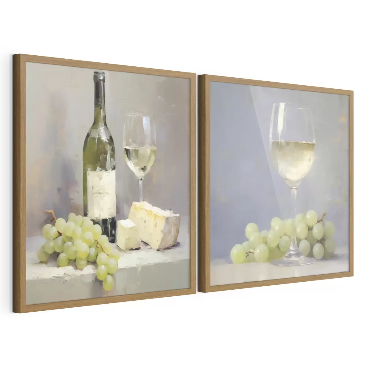 Poster Vin et raisins, imitation d'un tableau d31099