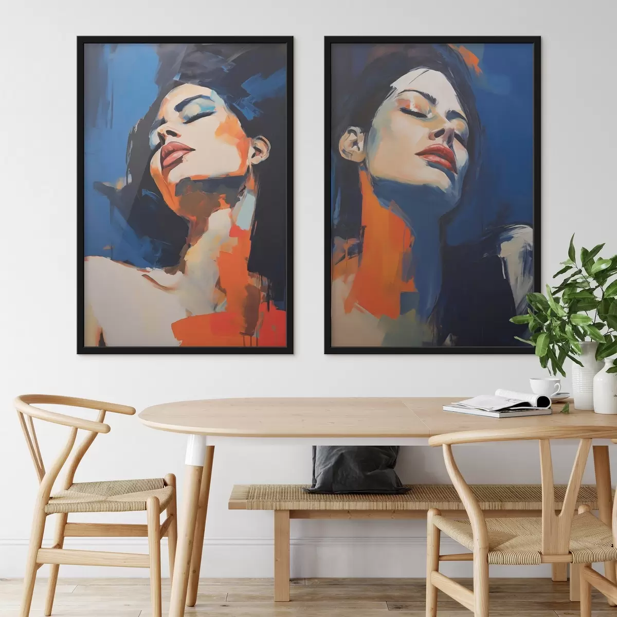 Poster Jeune fille endormie, imitation d'un tableau d31101