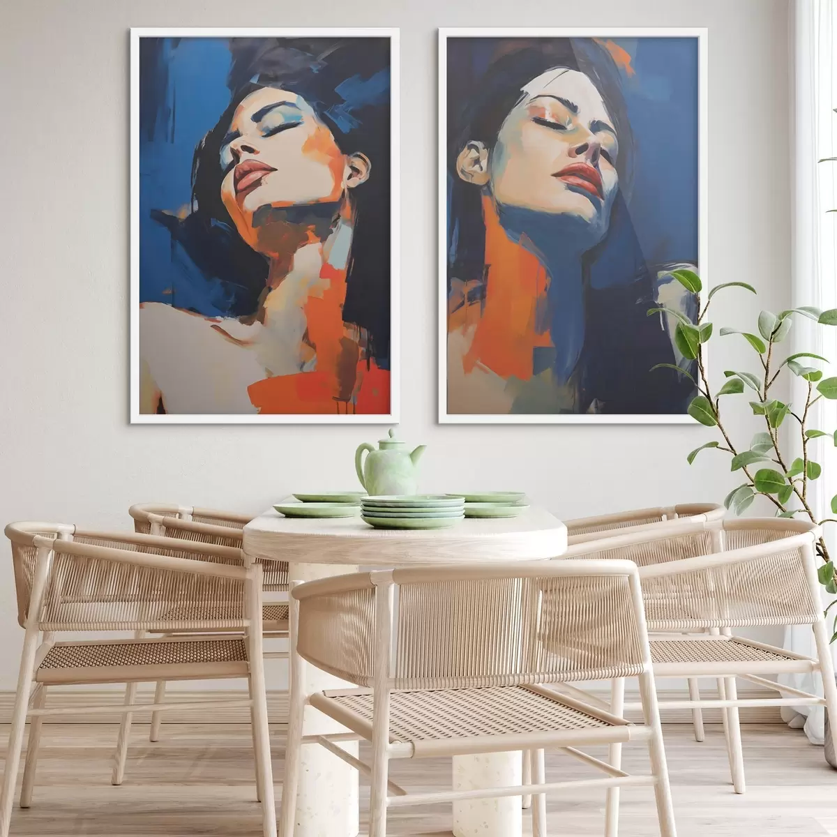 Poster Jeune fille endormie, imitation d'un tableau d31101