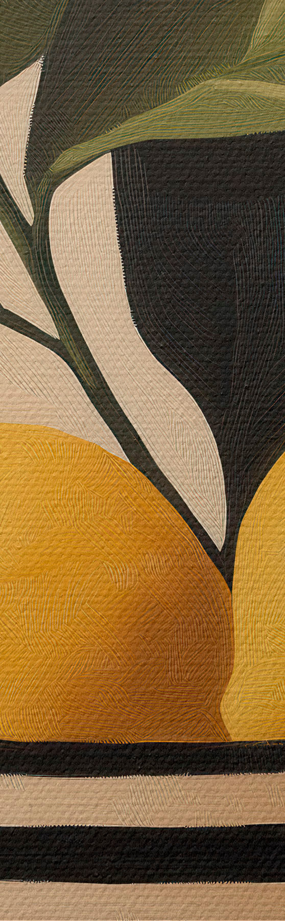 Tableau Des citrons dans un saladier rayé s51046