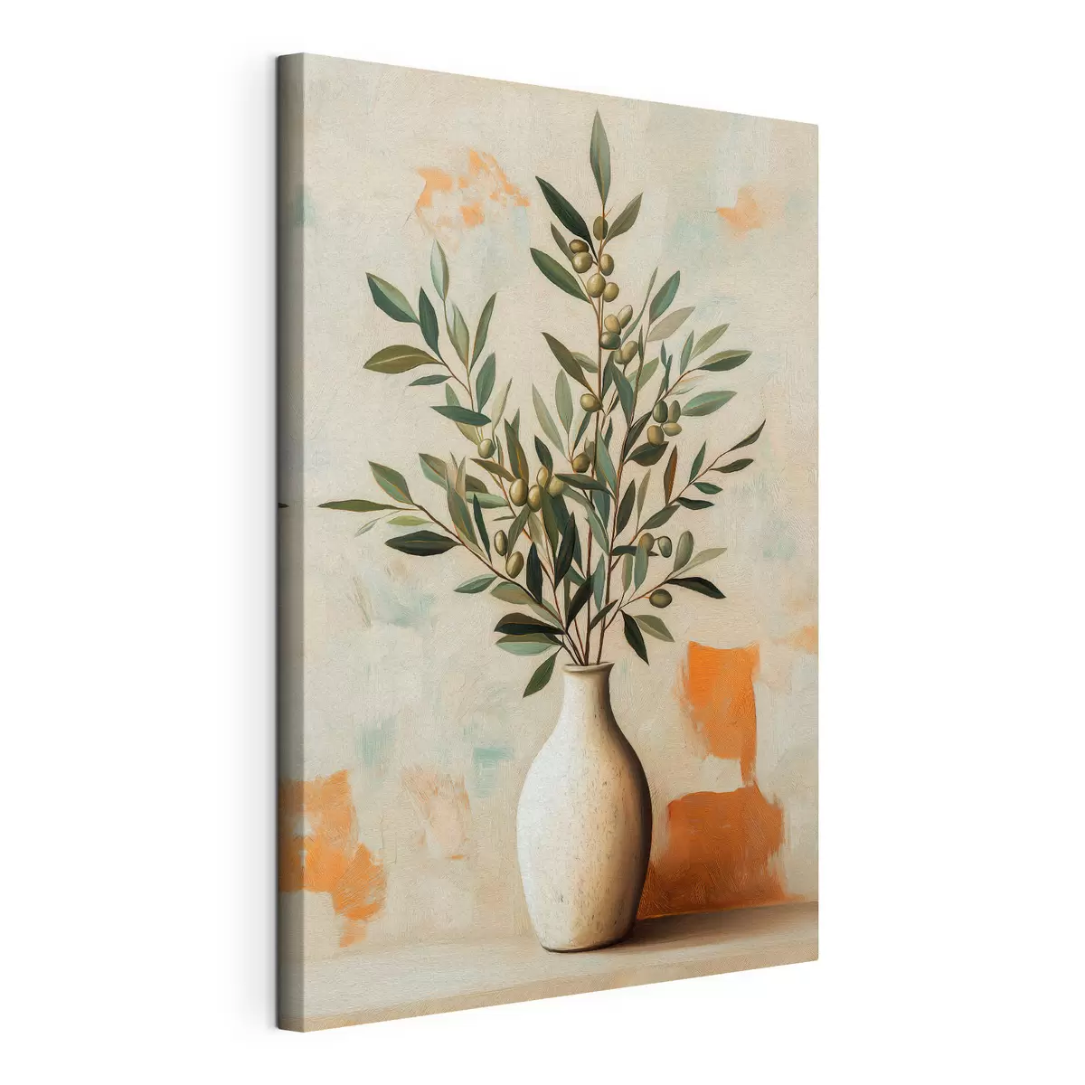 Tableau Des branches d'olivier dans un vase s51047