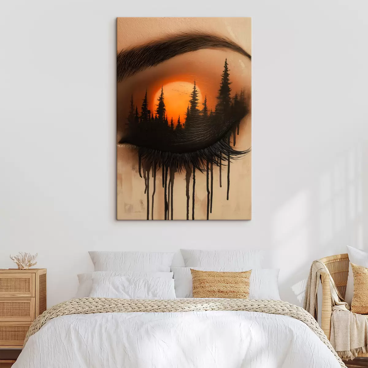 Tableau Le coucher de soleil dans ses yeux s51048