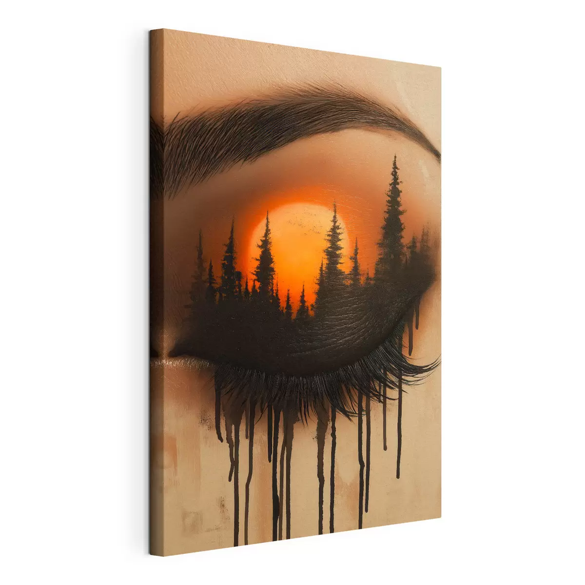 Tableau Le coucher de soleil dans ses yeux s51048