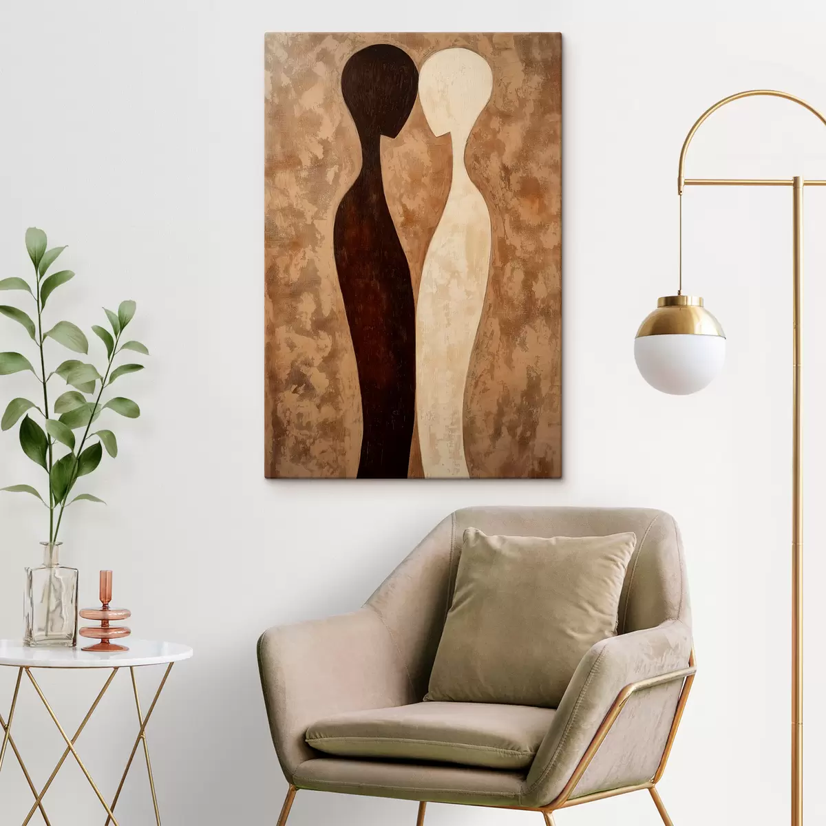 Tableau Silhouettes abstraites s51058