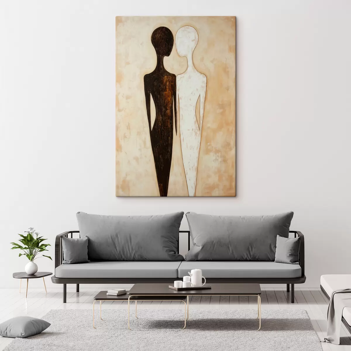 Tableau Silhouettes abstraites s51059