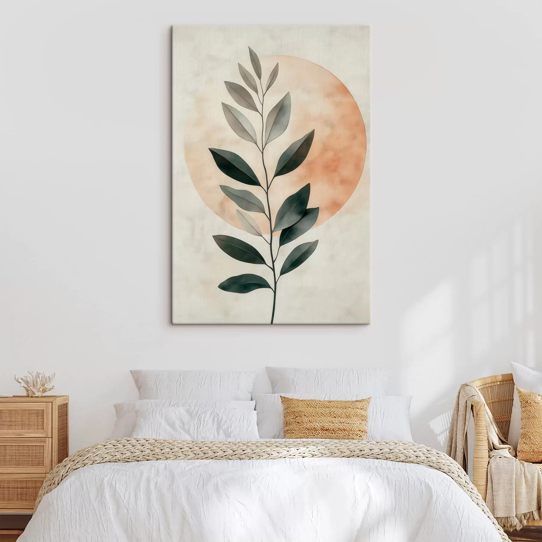 Tableau Une branche avec des feuilles s51060