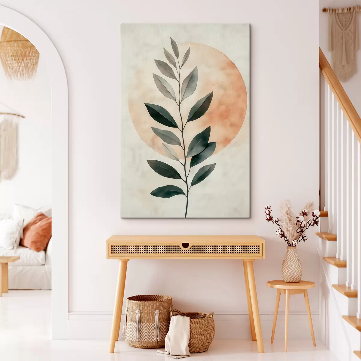 Tableau Une branche avec des feuilles s51060