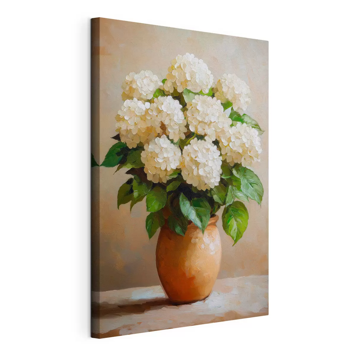 Tableau Hortensias blancs s51062