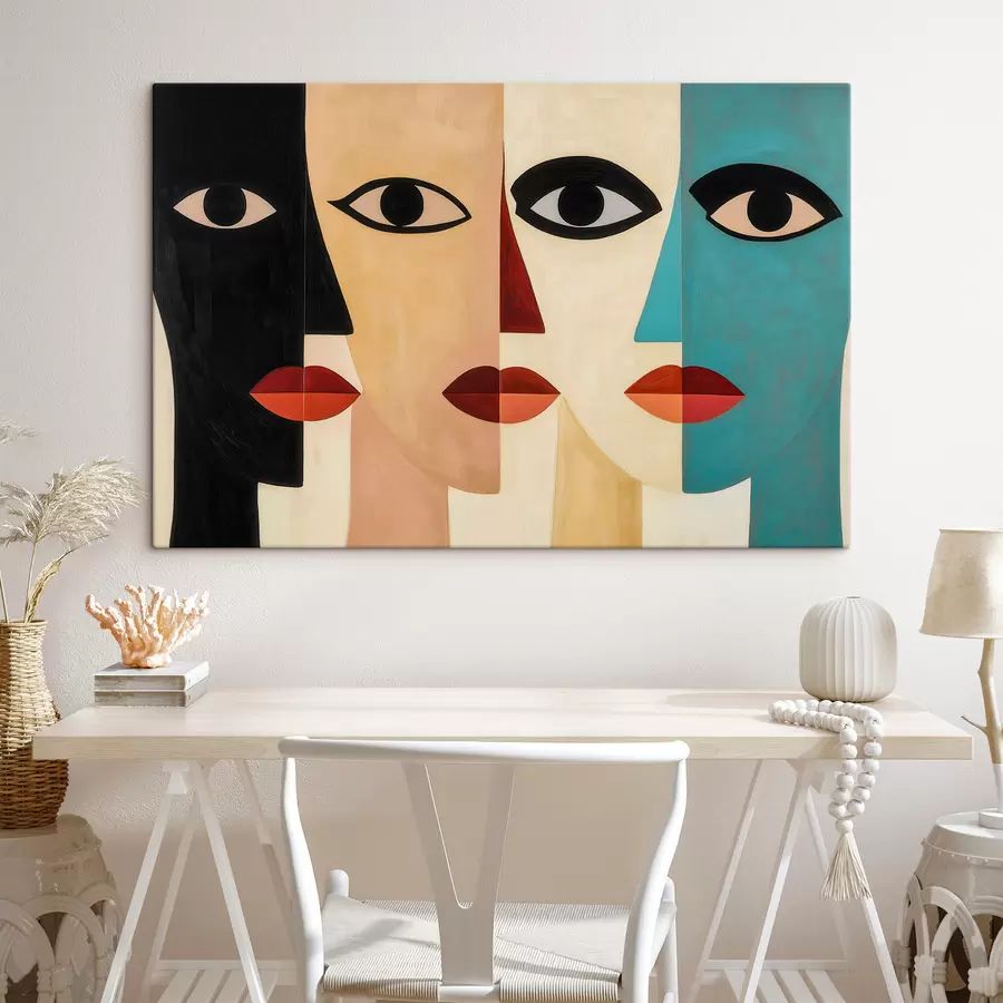 Tableau Visages abstraits s51063