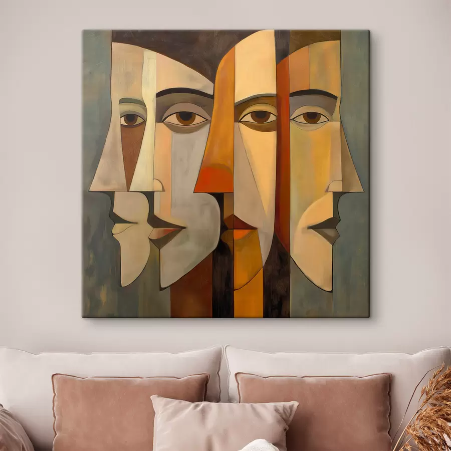 Tableau Visages abstraits s51067