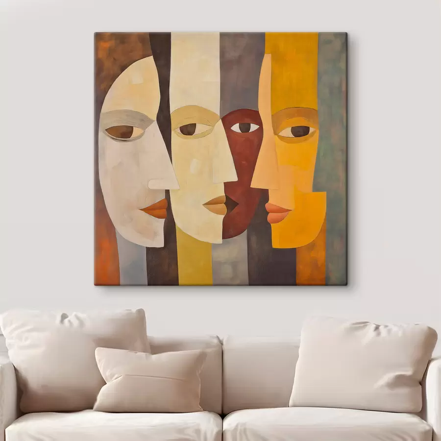 Tableau Visages abstraits s51068