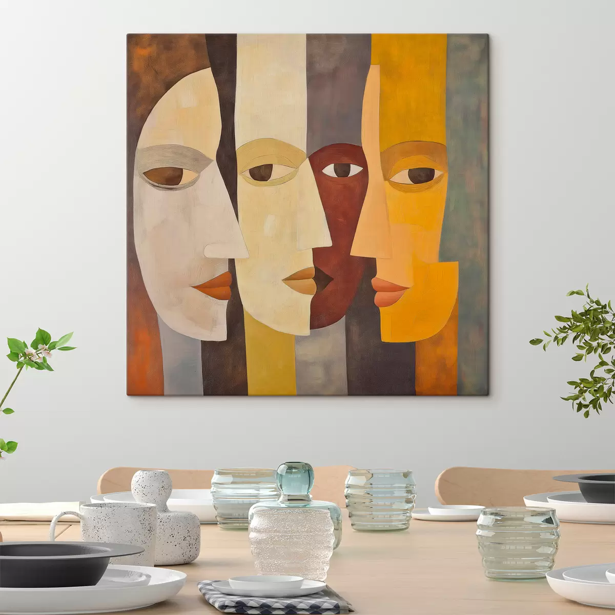 Tableau Visages abstraits s51068
