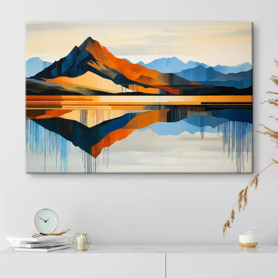 Tableau Des montagnes hautes en couleur s51070