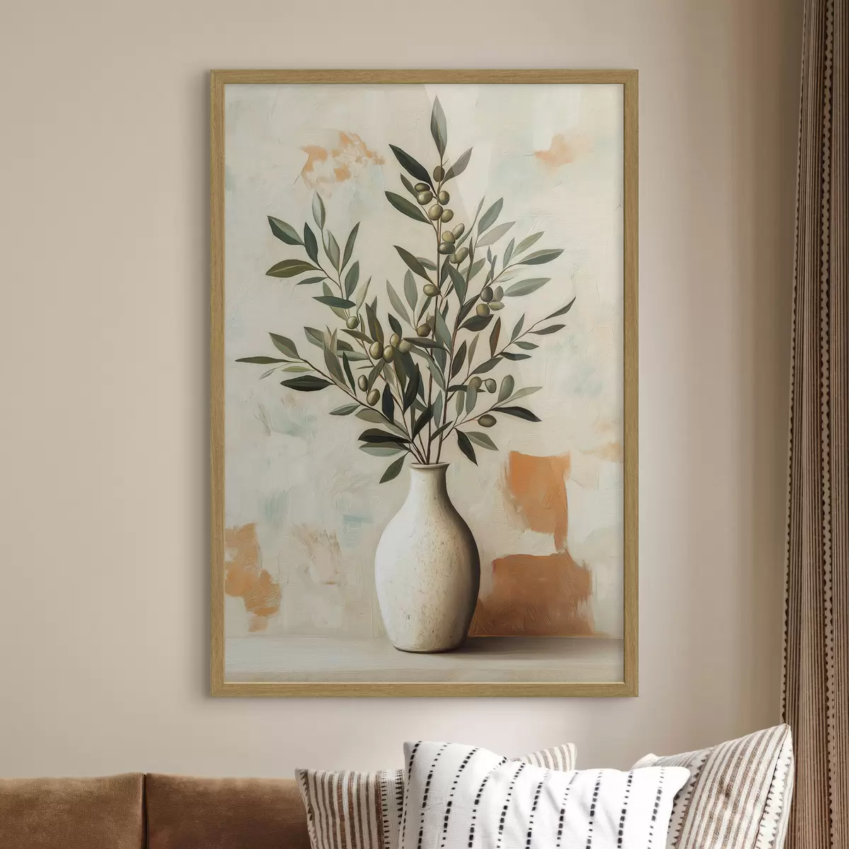 Poster Des branches d'olivier dans un vase f51047